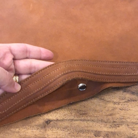 Gianni Notaro Big Slouchy Hobo Bag with Attached Pouch in Whisky Color Suede - Picture 14 of 16